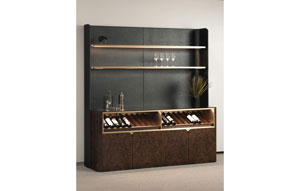 Cloak Bar #172 Walnut Burl + #318 Champagne Stainless Steel 1 - thumb