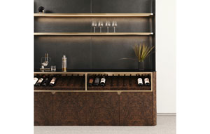 Cloak Bar #172 Walnut Burl + #318 Champagne Stainless Steel 2 - thumb