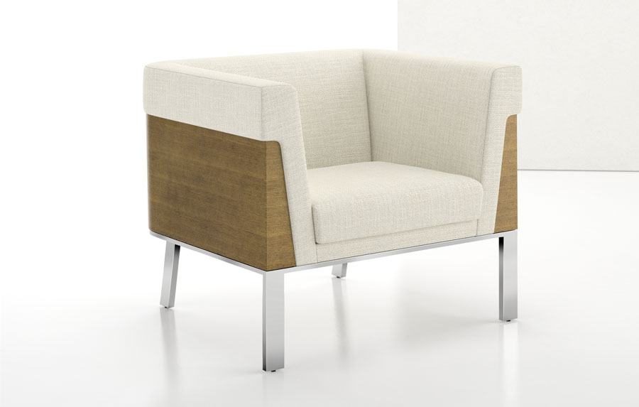 Ava Wood Back Lounge Chair