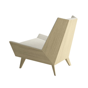 Avant Wood Back Lounge Chair - thumb