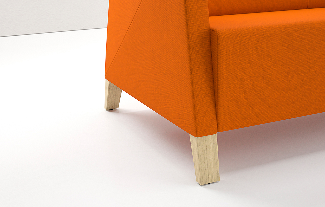 Caid Lounge Chair Wood Leg