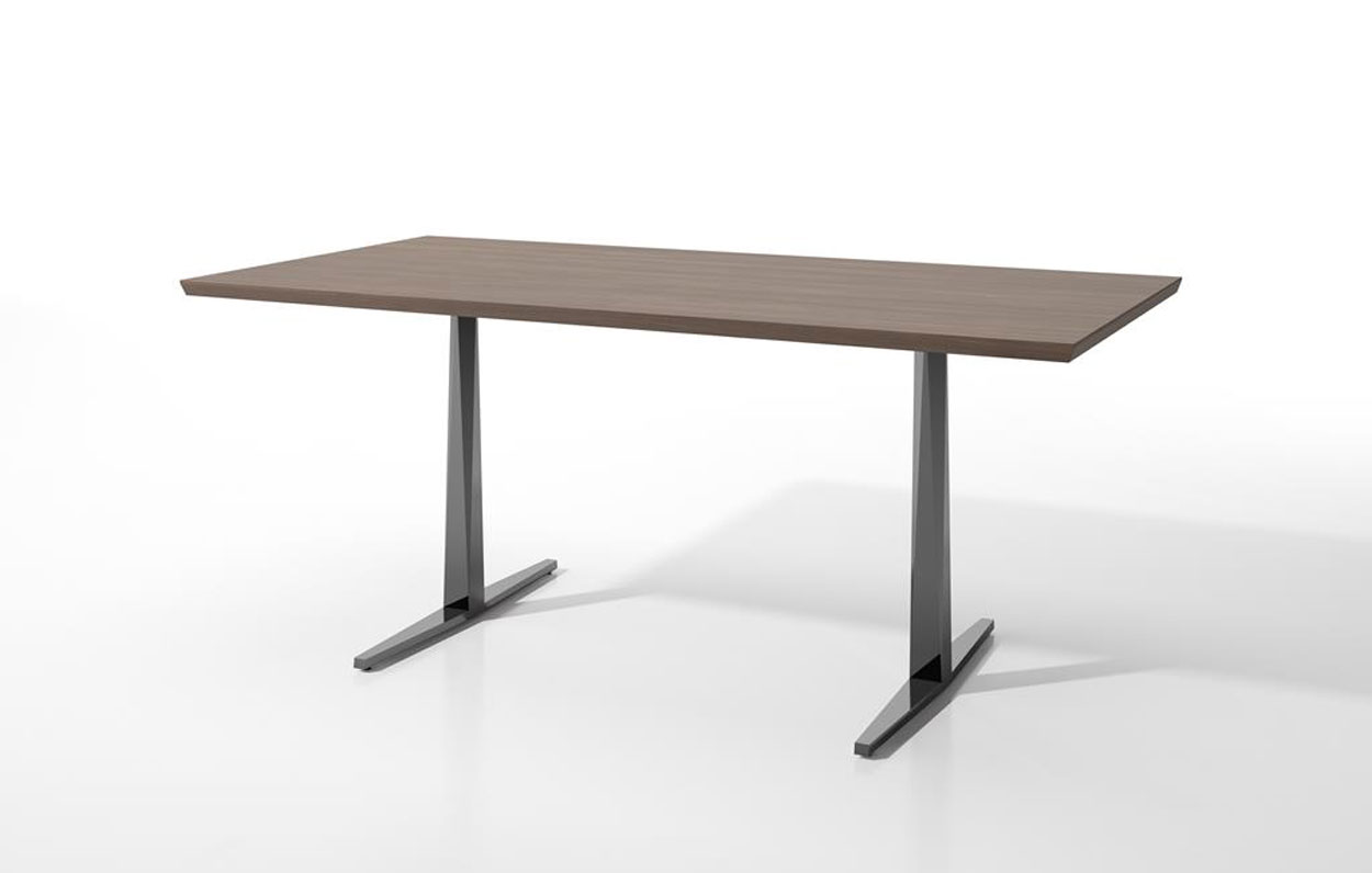 Facet Rectangular Desk T Base