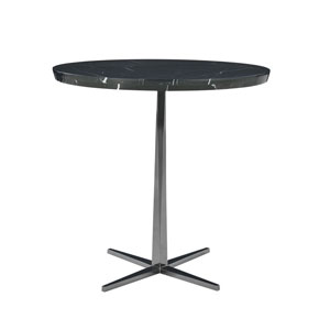 Facet Table - Round Nero Marquina Stone Top - thumb