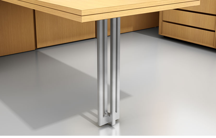 GL™ Casegoods Polished Stainless Steel Legs 