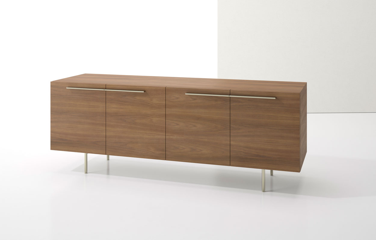 Index R™ Credenza Metal Legs with Two Bookcases