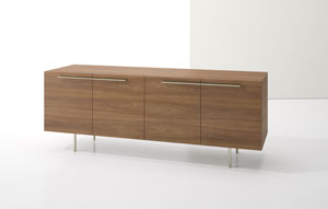 Index R™ Credenza Metal Legs with Two Bookcases - thumb