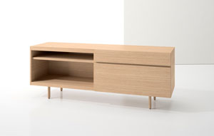 Index R™ Credenza Wood Legs with Box/File and Open Shelf - thumb