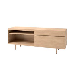 Index R™ Credenza Wood Legs with Box/File and Open Shelf