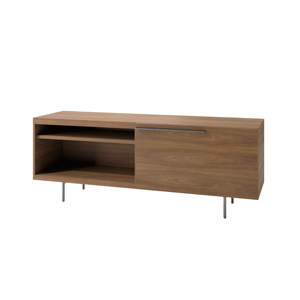 Index R™ Credenza Metal Legs with Large Drawer and Open Shelf