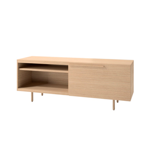 Index R™ Credenza Wood Legs with Large Drawer and Open Shelf