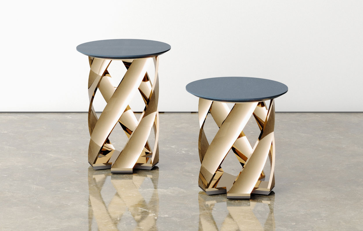 Ribbon Round Side Table