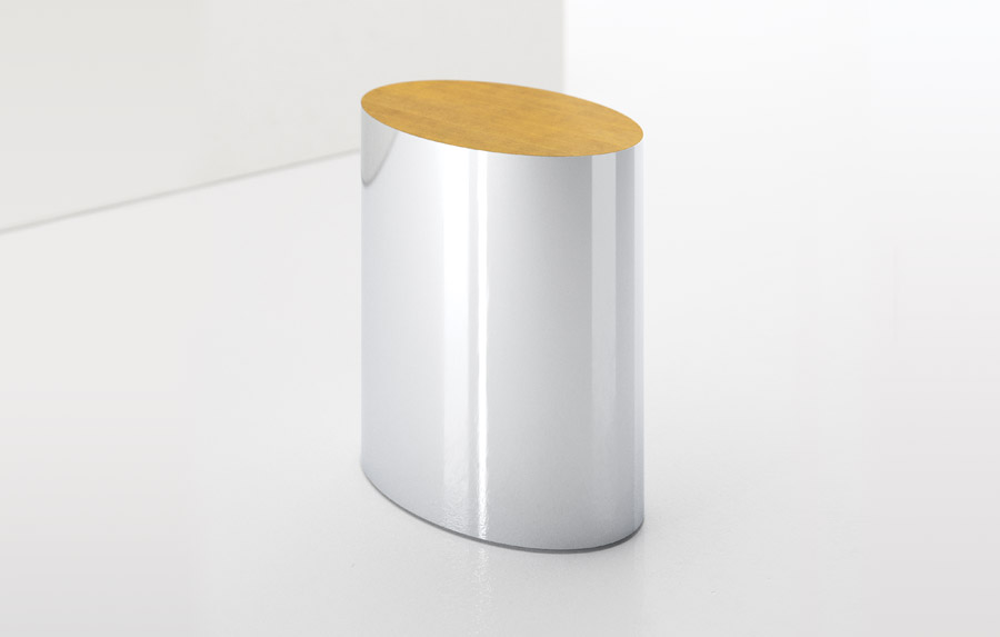 Rottet Side Table Oval Closed