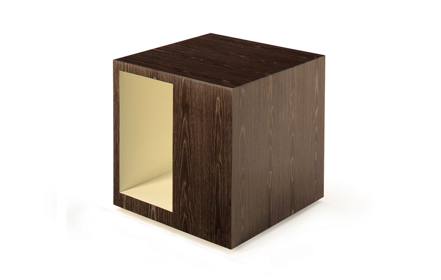 Rottet Side Table Square Open Asymmetrical